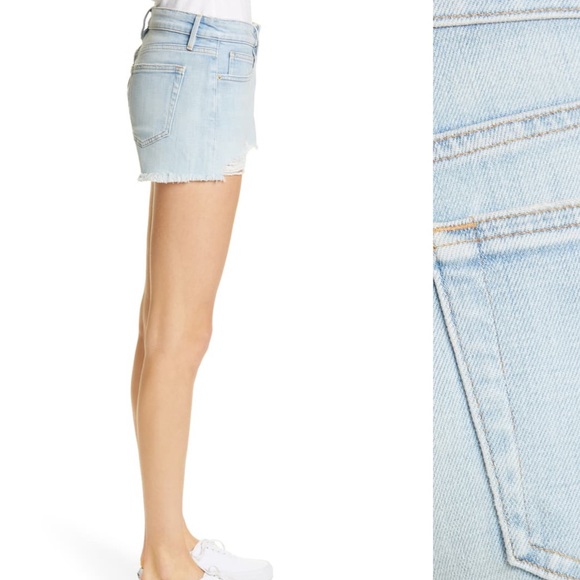 NEW • Frame Denim • Le Grand Garçon Shorts 27 Blue - Picture 3 of 8